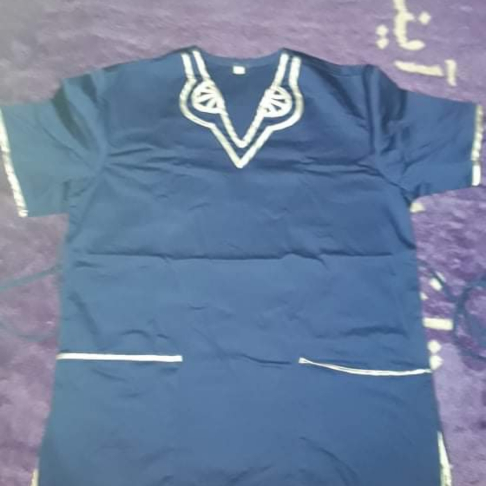 Dark Blue Scrub Top Small